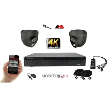 Kompletní kamerový systém Monitorrs Security 4K AHD 2 kamerový set 8 Mpix GDome (6038K2) (Monitorrs Security)