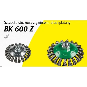 Brusný kotouč Klingspor K. KUŽELOVÝ KARTÁČ 115mm M14 BK600Z TWISTED NEREZ DRÁT