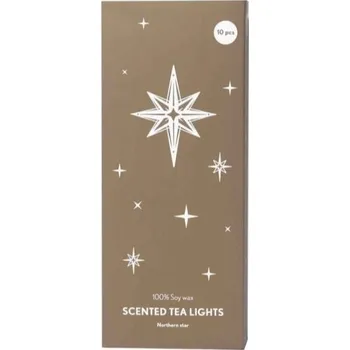 Svíčka Pluto Design Vonné čajové svíčky Northern Star – set 10 ks