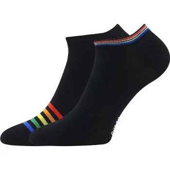 Dámské ponožky 2PACK kotníkové ponožky Boma - Piki 74, mix barev Barva: Černá, Velikost: 39-42