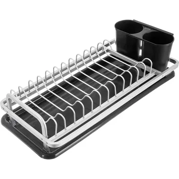 Odkapávač na nádobí ORION Nerezový odkapávač na nádobí Deluxe s podnosem 41,5x17x11cm