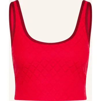 Lululemon Dámský Cropped Top Textured Mesh, červená / tmavě...