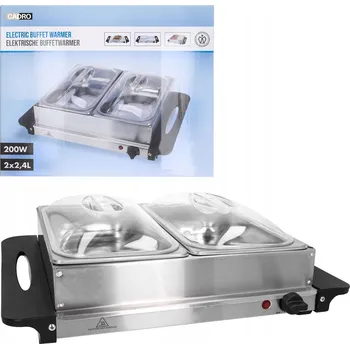 Ohřívač a sterilizátor Elektrický ohřívač jídel bufetový gastro 2x2,4l přenosný