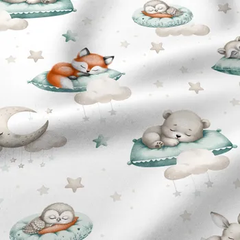 Bavlněné látky, metráž Dobrý Spánek na Bílém