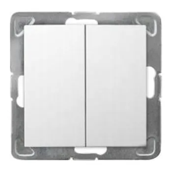 vypínač Dvojitý schodišťový vypínač pod omítku Ospel Impresja bílý
