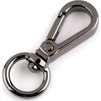 Kovová karabinka otočná, průvlek 9 mm