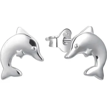 Náušnice Hravé stříbrné náušnice Delfín AGT-E099P Agato