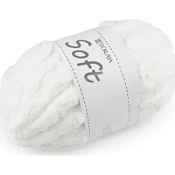Příze Pletací příze žinylková Soft 250 g Varianta: 20 Off White, Balení: 1 ks