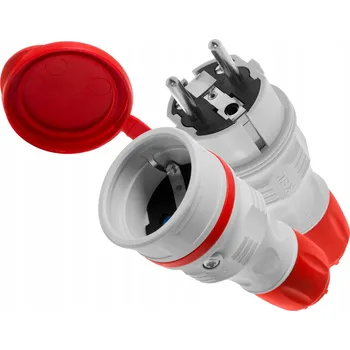 Elektrická zásuvka Hermetická Elektrická Zásuvka Plast-Rol šedá