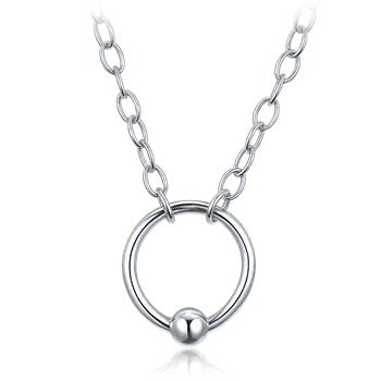 Náhrdelník MINET Elegantní stříbrný náhrdelník kroužek
