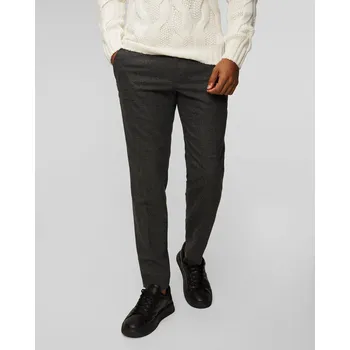 Pánské kalhoty Šedé Pánské Vlněné Kalhoty Hugo Boss P Genius 50503253-21