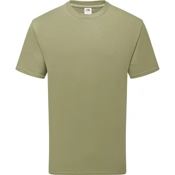 Pánská móda FRUIT OF THE LOOM PURE COTTON T / Unisex tričko z těžké bio bavlny - olivová M