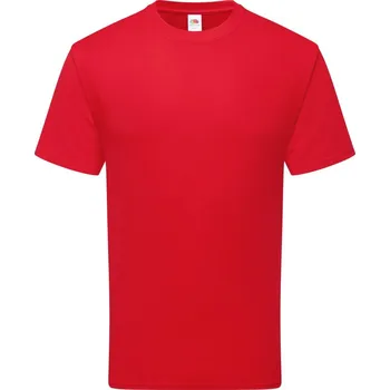 Pánská móda FRUIT OF THE LOOM PURE COTTON T / Unisex tričko z těžké bio bavlny - červená L
