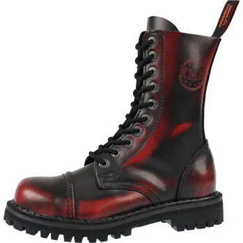 Pánská zimní obuv boty kožené unisex - - KMM - Red/Black-100 - 40