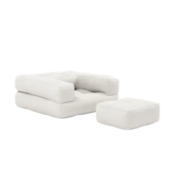 Křeslo KARUP DESIGN Dětské rozkládací křeslo 3v1 MINI CUBE bílé 815701701060