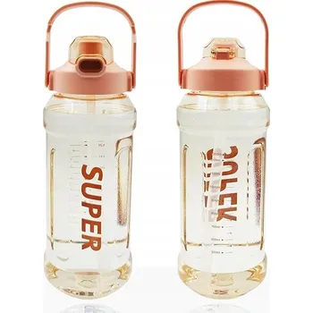 Láhev LAHEV NA PITÍ NA VODU 2L SPORTOVNÍ LÁHEV 2L SE SLÁMKOU TRITAN motivační