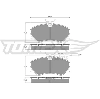 Brzdová destička Sada brzdových destiček, kotoučová brzda TOMEX TX 11-24