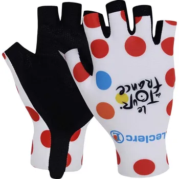 Cyklistické rukavice BONAVELO Cyklistické rukavice krátkoprsté - TOUR DE FRANCE 2025 - červená/bílá M