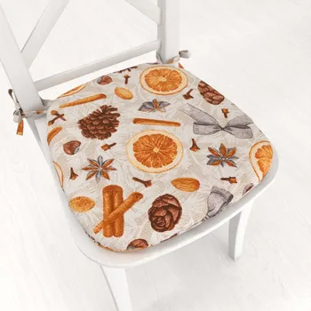 Podsedák Oblý podsedák Leona LN-171 Vůně podzimu - 39x37x3 cm