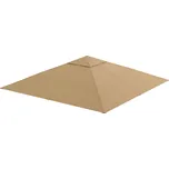 Outsunny Náhradní střecha pro zahradní pavilon Outsunny, polyester, 2,98 x 2,95 m, béžová barva