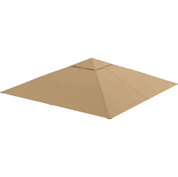 Zahradní altán Outsunny Náhradní střecha pro zahradní pavilon Outsunny, polyester, 2,98 x 2,95 m, béžová barva