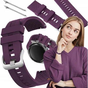 Řemínek na hodinky Řemínek pro Devill Bianka 42mm chytré hodinky fialový řemínek 20mm s teleskopy