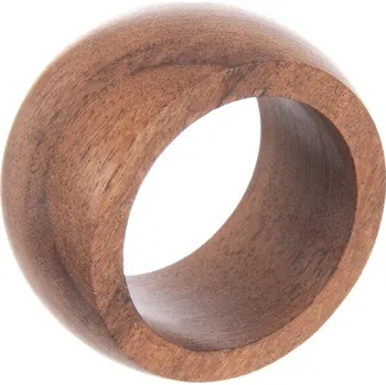 Papírový ubrousek ORION Dřevěný kroužek na ubrousky 4 ks hnědá