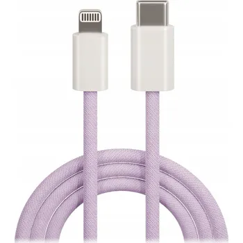 Datový kabel Kabel Maxlife USB typ C - Apple Lightning 1 m fialový