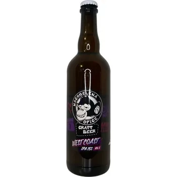 Pivo Pivovar Nachmelená Opice West Coast IPA 15 vol.V 0,7l Nachmelená opice