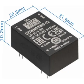 Měnič napětí Mean Well DCWN03W8-12 Měnič DC/DC modulový 3W 12V