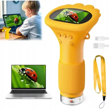 Kapésní digitální optický mikroskop pro děti s LED, 1000x HD zvětšení