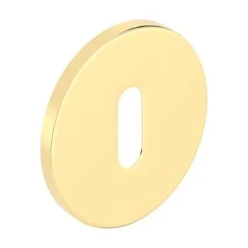 Dveřní kování Spodní rozeta SLIM Metal-Bud Štít kulatý, Štít s otvorem pro klíč, zlatý