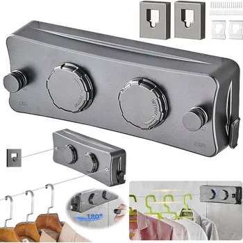 VYSOUVACÍ SUŠÁK NA PRÁDLO 5,1M BEZ VRTÁNÍ, NÁSTĚNNÝ