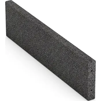 Zahradní obrubník Černý gumový dopadový obrubník OB2 FLOMA - 100 x 6 x 25 cm