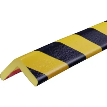Stavební profil Černo-žlutá pěnová ochrana rohů zdí, stěn (L-profil) - 100 x 4,5 x 1 cm
