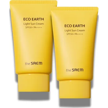 Opalování Sada 2x The SAEM Eco Earth Lehký opalovací krém SPF50+ 50 ml