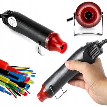 Horkovzdušná pistole Mini elektrická horkovzdušná pistole 300W Hotair pro trička a smršťovací fólie