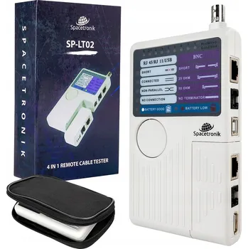 Tester kabelu Multifunkční Tester Síťových Kabelů LAN RJ45 RJ-11 USB a BNC SP-LT02