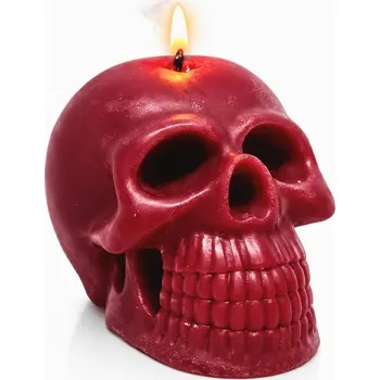 Svíčka Vonná svíčka Hororová lebka | 235 g | Svíčkománie3D | Barva: Červená