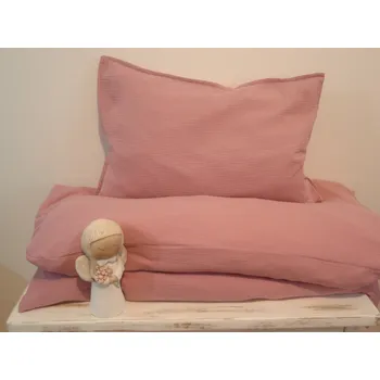 Povlečení Pro útulný domov Povlečení do postýlky Mušelínové starorůžové ROZMĚR: 35 x 55 + 110 x 125 cm - Ikea rozměr