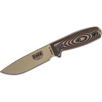 ESEE Model 4 Desert Tan Čepel, 3D Coyote/Černá G-10 4PDT-005