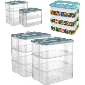 Hračka pro nejmenší Doris Úložný box na stavebnice, 3 patra