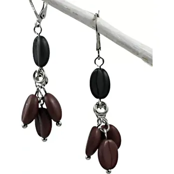 Náušnice Dámské visací náušnice kávové