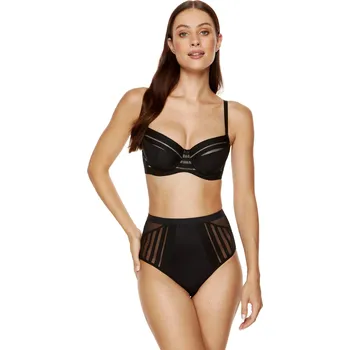 Kalhotky Dámské kalhotky GORTEKS Luna high waist panty with wide band BLACK 40