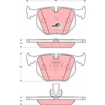 Sada brzdových destiček, kotoučová brzda LUCAS GDB1527