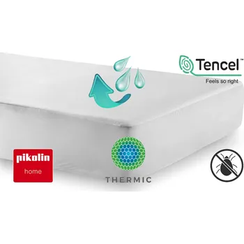 Chránič matrace PIKOLIN HOME Chránič matrace Thermic Tencel Jersey bílá 90 x 200 x 32 cm