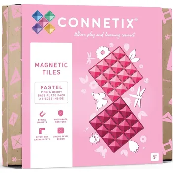 Hračka CONNETIX Pastel Pink & Berry Base Plate 2 díly