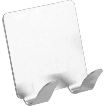 Věšák Samolepicí ocelový držák na holicí strojek – dvojitý háček, chrom