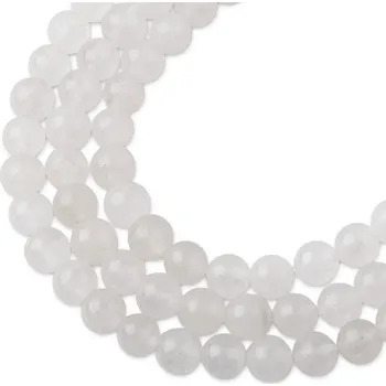 Dětské navlékací korálky Korálky z minerálu Bílý nefrit 6 mm