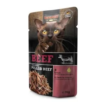 Krmivo pro kočku Leonardo Kapsička - hovězí + extra trhané hovězí balení 70 g - od psiskoty.cz